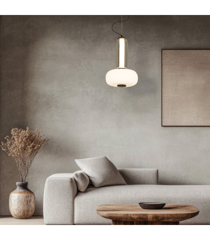 Calya Globe Pendant Ceiling Light Black Matt LED 3000K-2