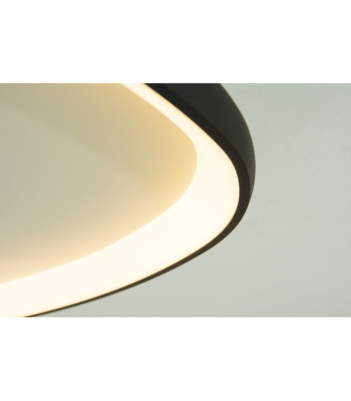Nireon 60cm Integrated Led Semi Flush Ceiling Light Black Matt LED 3000K Dimmable-4