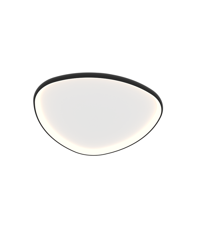 Nireon 80xm Integrated Led Semi Flush Ceiling Light Black Matt LED 3000K Dimmable-1