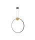 Viora 60cm Pendant Ceiling Light Gold Matt-Black Matt Ring LED 3000K Dimmable-1