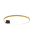Viora 64cm Integrated Led Semi Flush Ceiling Light Black Matt-Gold Matt Ring LED 3000K Dimmable-1