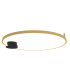 Viora 84cm Integrated Led Semi Flush Ceiling Light Black Matt-Gold Matt Ring LED 3000K Dimmable-1