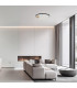 Viora 64cm Integrated Led Semi Flush Ceiling Light Black Matt-Gold Matt Ring LED 3000K Dimmable-2