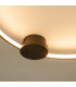 Viora 64cm Integrated Led Semi Flush Ceiling Light Black Matt-Gold Matt Ring LED 3000K Dimmable-4