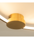 Viora 64cm Integrated Led Semi Flush Ceiling Light Gold Matt-Black Matt Ring LED 3000K Dimmable-3