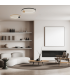 Viora 84cm Integrated Led Semi Flush Ceiling Light Gold Matt-Black Matt Ring LED 3000K Dimmable-2