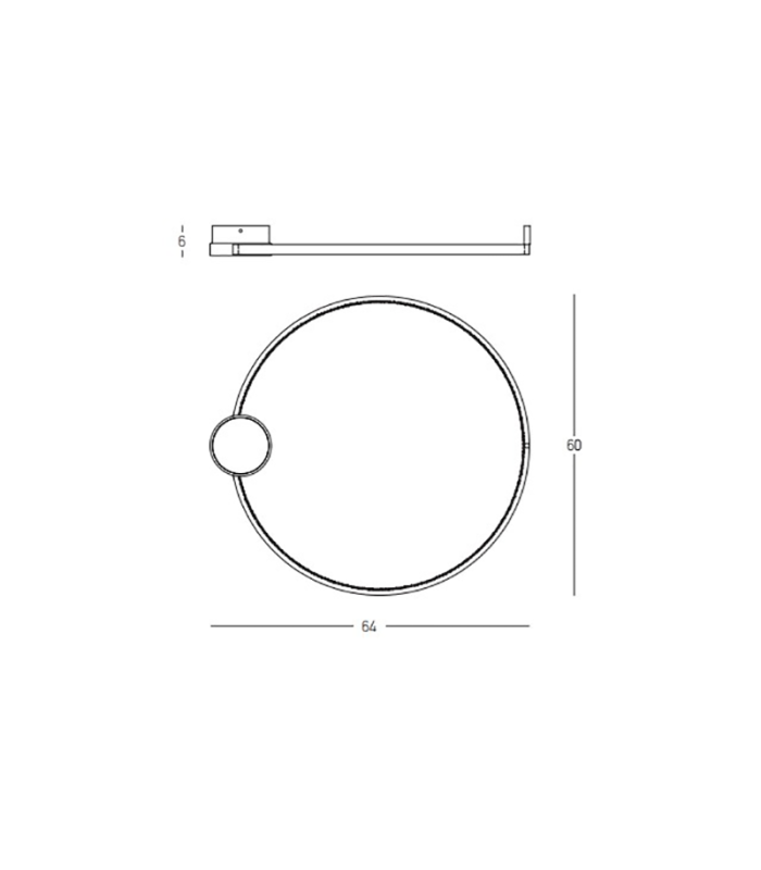 Viora 64cm Integrated Led Semi Flush Ceiling Light Gold Matt-Black Matt Ring LED 3000K Dimmable-4