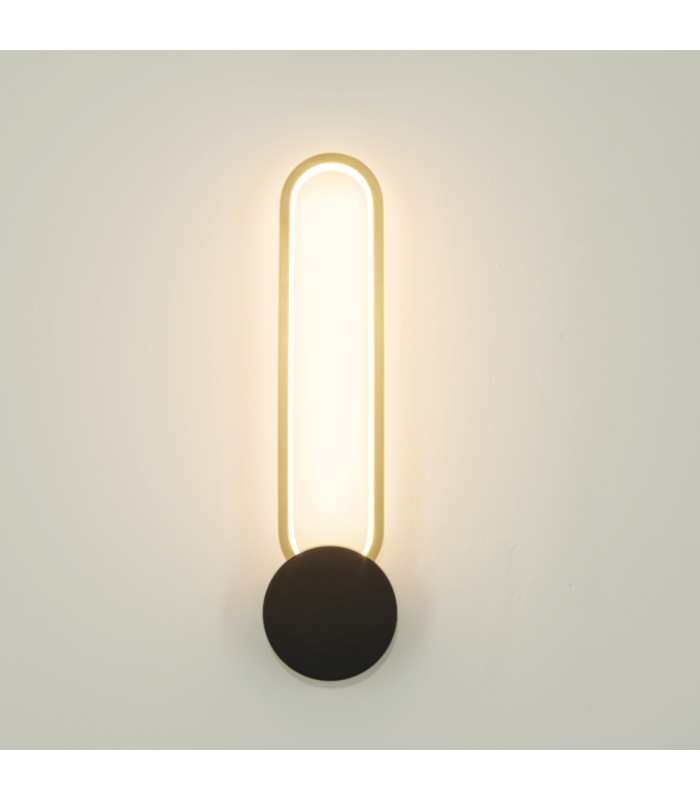 Viora Integrated Led Wall Lamp Black Matt-Gold Matt Ring LED 3000K Dimmable-4