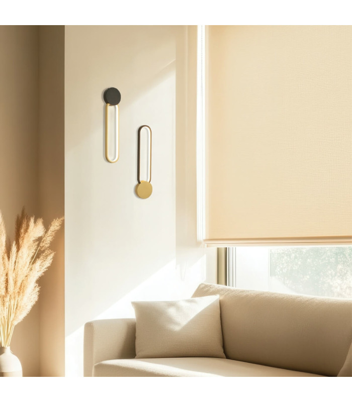 Viora Integrated Led Wall Lamp Gold Matt-Black Matt Ring LED 3000K Dimmable-3