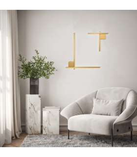 Orya 50cm Integrated Led Wall Lamp Gold Matt LED 3000K Dimmable-2