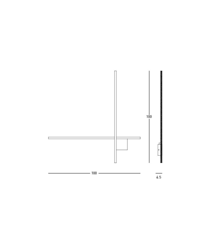 Orya 100cm Integrated Led Wall Lamp Gold Matt LED 3000K Dimmable-4