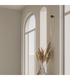 Orly 40cm Integrated Led Wall Lamp Gold Matt -Black Matt LED 3000K Dimmable-2