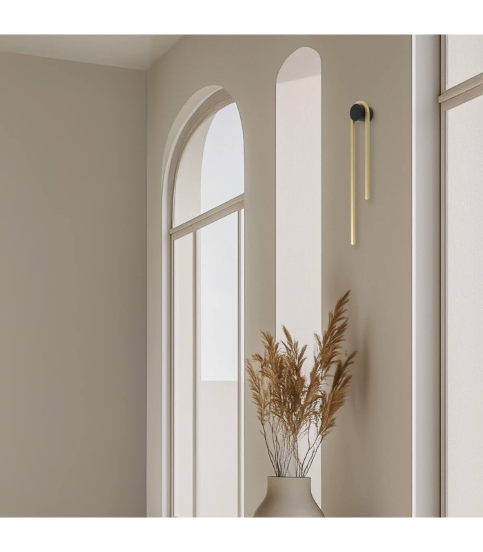 Orly 40cm Integrated Led Wall Lamp Gold Matt -Black Matt LED 3000K Dimmable-2