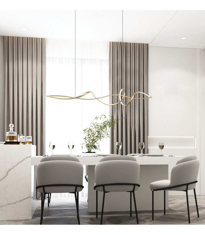 Luma Bar Pendant Ceiling Light Gold Matt LED 3000K Dimmable-2