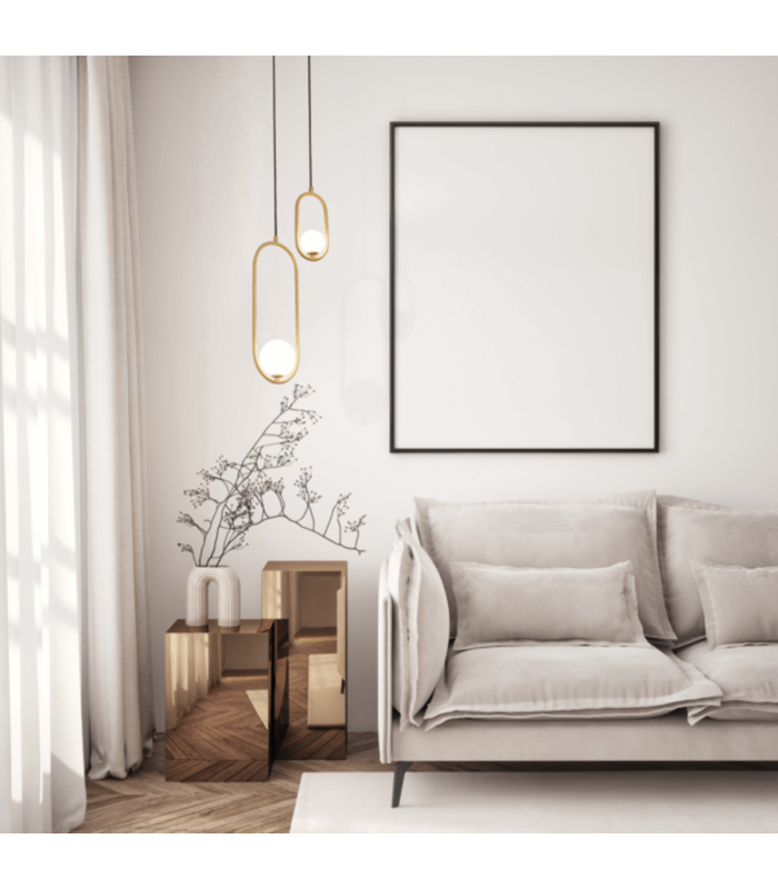Globa 50cm Globe Pendant Ceiling Light Gold Matt 1xG9 LED-3
