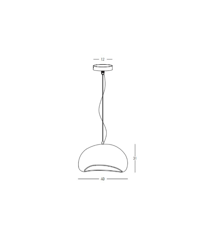 Elara 40cm Dome Pendant Ceiling Light Natural 1ΧΕ27-4