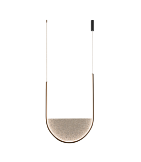 Evoria 40cm Pendant Ceiling Light Black Matt-Light Grey Glass LED 3000-4000K Dimmable-1