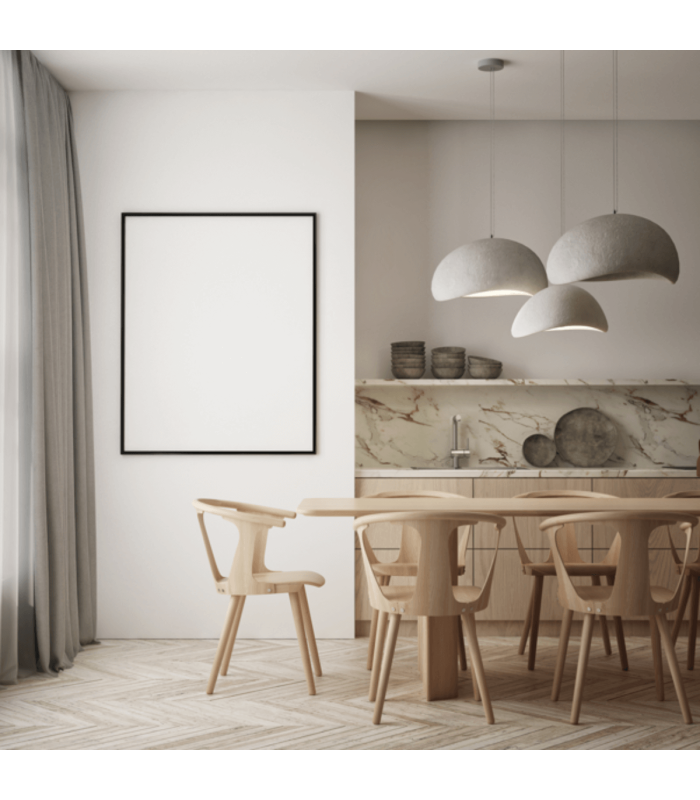 Elara 60cm Dome Pendant Ceiling Light Natural 1ΧΕ27-2