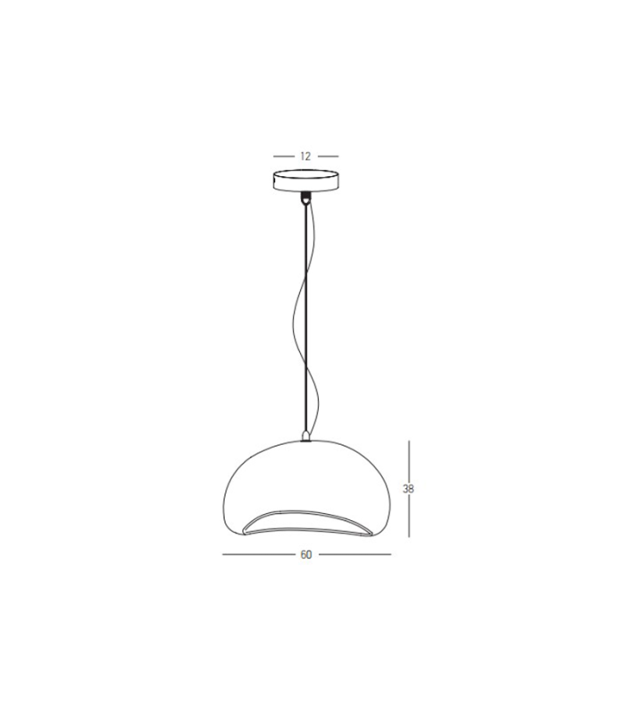 Elara 60cm Dome Pendant Ceiling Light Natural 1ΧΕ27-4