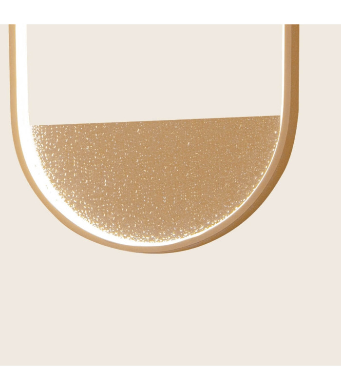 Evoria 66cm Pendant Ceiling Light Gold Matt-Champagne Glass LED 3000-4000K Dimmable-4