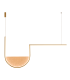 Evoria 101cm Pendant Ceiling Light Gold Matt-Champagne Glass LED 3000-4000K Dimmable-1