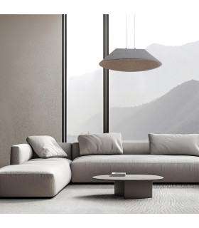 Lystra Dome Pendant Ceiling Light Grey LED 3000K Dimmable-2