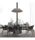 Lystra Dome Pendant Ceiling Light Grey LED 3000K Dimmable-3