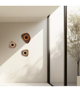 Zephira Flush Wall Lamp Black-Grey LED 3000K-2