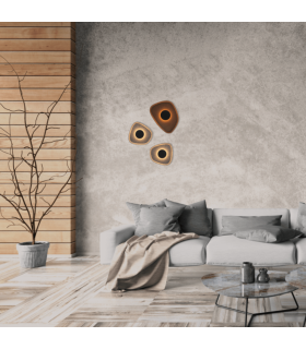 Zephira Flush Wall Lamp Black LED 3000K-2