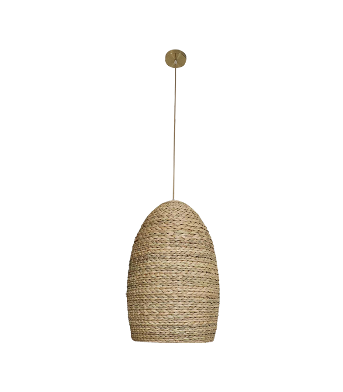 Patras Dome Pendant Ceiling Light Natural-Gold Matt Base 1ΧΕ27-1
