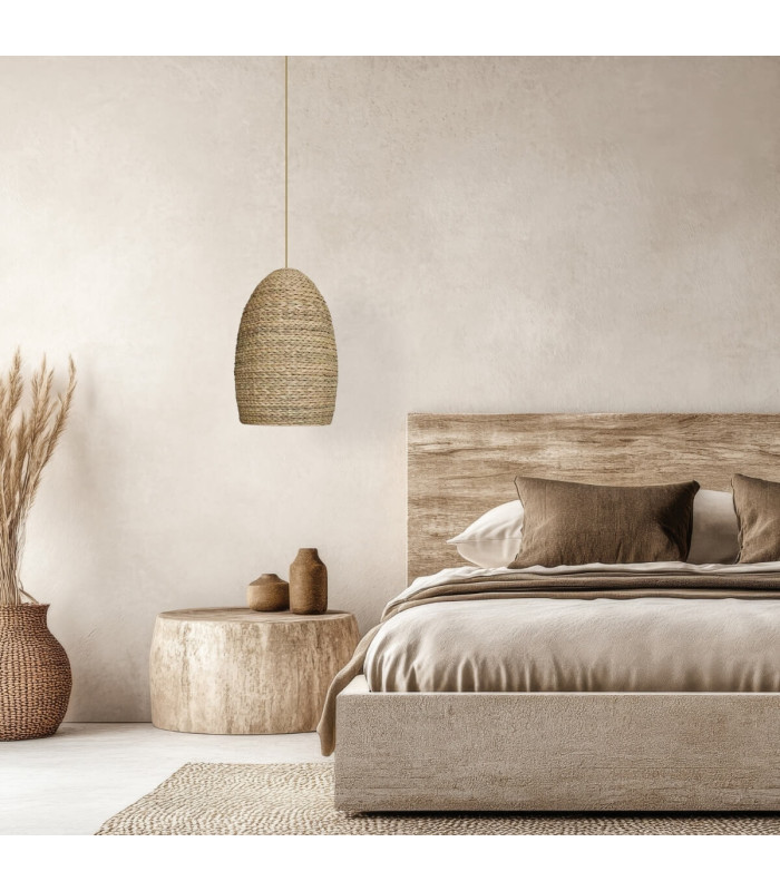 Patras Dome Pendant Ceiling Light Natural-Gold Matt Base 1ΧΕ27-2