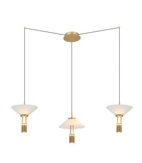Ariston Cluster Pendant Ceiling Light Gold Matt LED 3000K Dimmable-1