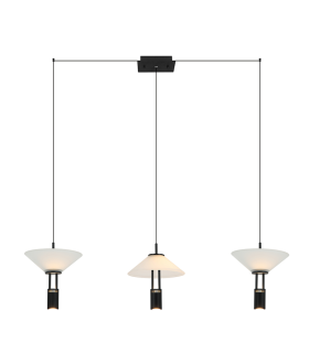 Ariston Bar Pendant Ceiling Light Black Matt LED 3000K Dimmable-1