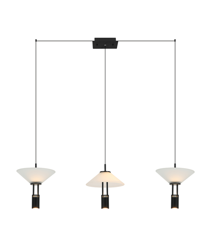 Ariston Bar Pendant Ceiling Light Black Matt LED 3000K Dimmable-1
