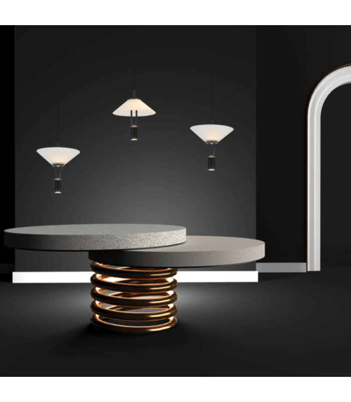 Ariston Bar Pendant Ceiling Light Black Matt LED 3000K Dimmable-3