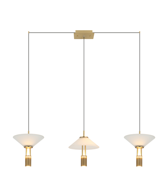 Ariston Bar Pendant Ceiling Light Gold Matt LED 3000K Dimmable-1