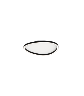 Lea 40cm Integrated Led Semi Flush Ceiling Light Sandy Black LED 3000K Dimmable-1