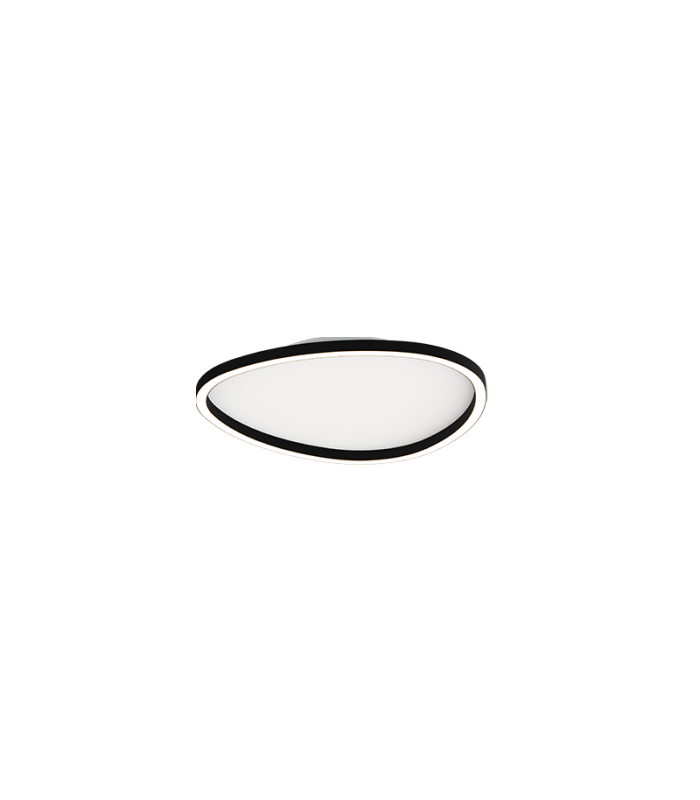 Lea 40cm Integrated Led Semi Flush Ceiling Light Sandy Black LED 3000K Dimmable-1