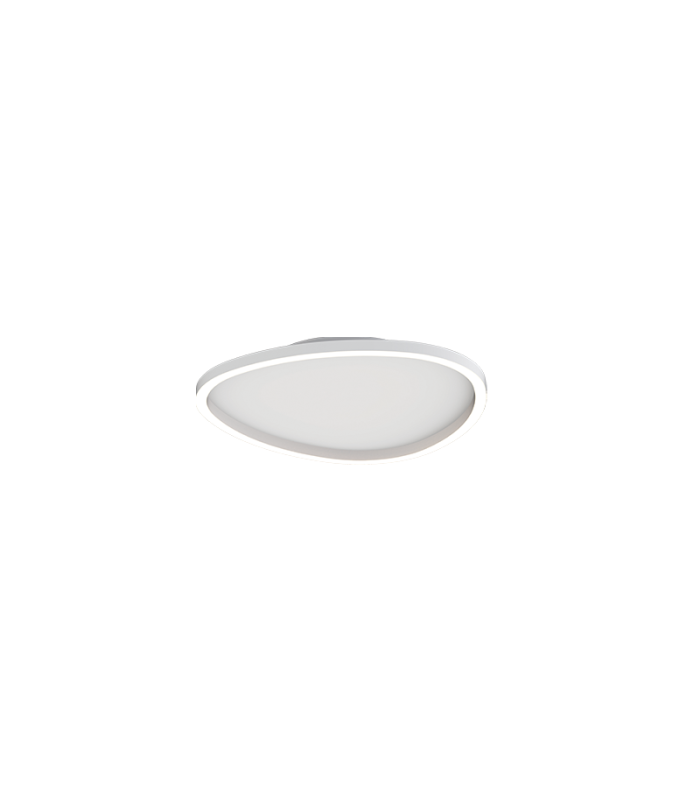 Lea 40cm Integrated Led Semi Flush Ceiling Light Sandy White LED 3000K Dimmable-1