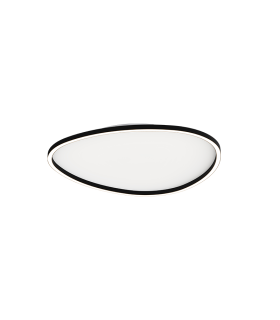 Lea 59cm Integrated Led Semi Flush Ceiling Light Sandy Black LED 3000K Dimmable-1
