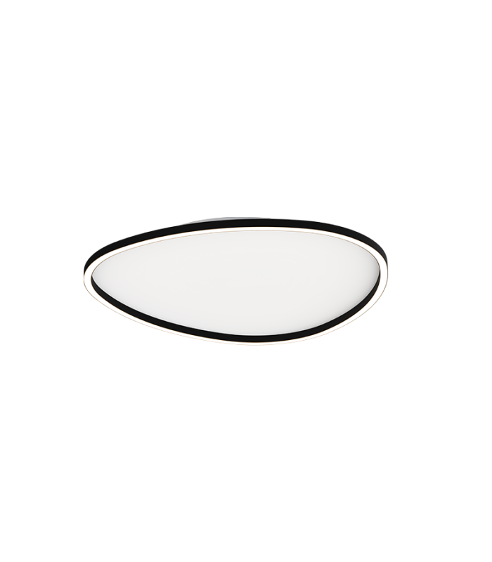Lea 59cm Integrated Led Semi Flush Ceiling Light Sandy Black LED 3000K Dimmable-1