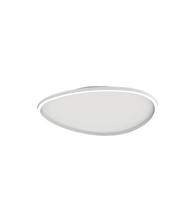 Lea 59cm Integrated Led Semi Flush Ceiling Light Sandy White LED 3000K Dimmable-1