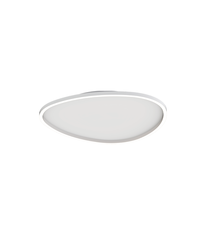 Lea 59cm Integrated Led Semi Flush Ceiling Light Sandy White LED 3000K Dimmable-1