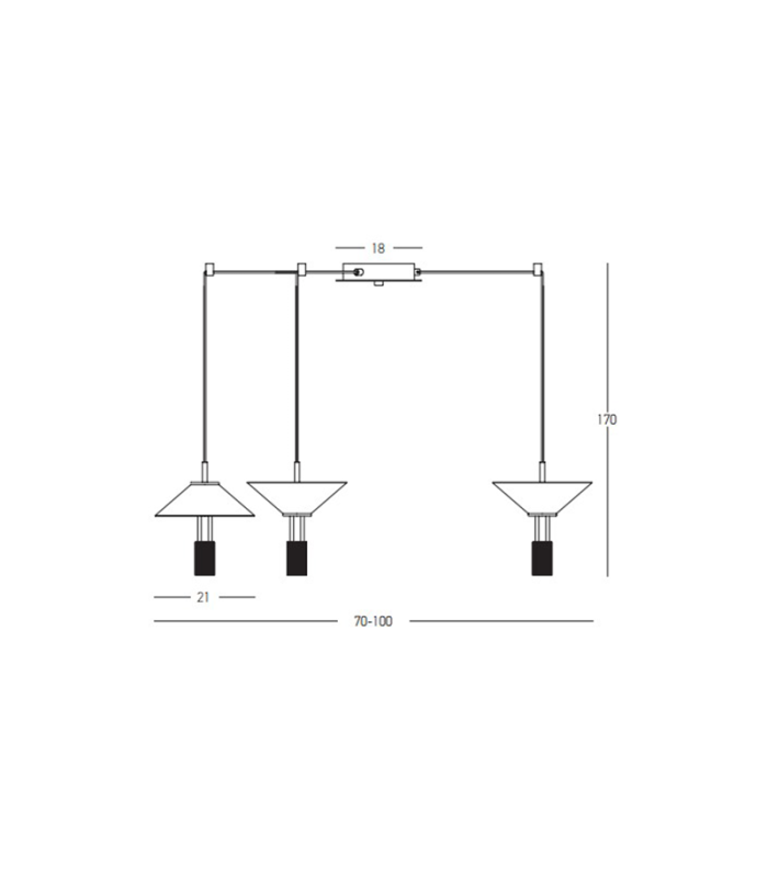 Ariston Cluster Pendant Ceiling Light Black Matt LED 3000K Dimmable-2