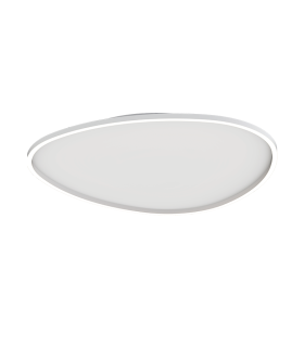 Lea 78cm Integrated Led Semi Flush Ceiling Light Sandy White LED 3000K Dimmable-1