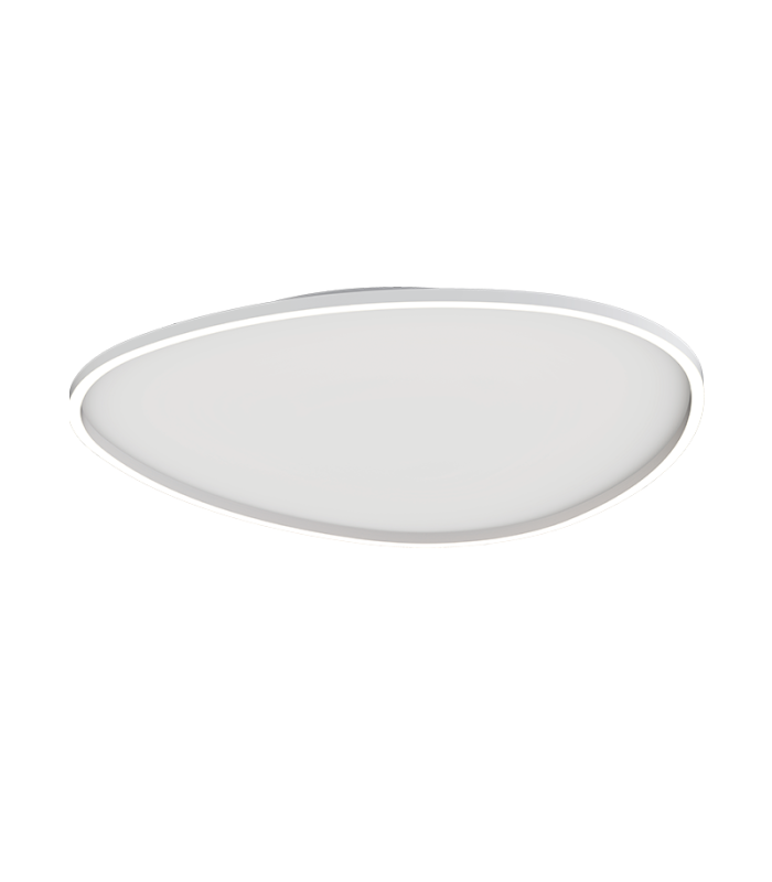 Lea 78cm Integrated Led Semi Flush Ceiling Light Sandy White LED 3000K Dimmable-1