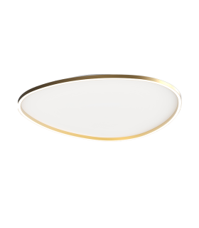 Lea 78cm Integrated Led Semi Flush Ceiling Light Gold Matt LED 3000K Dimmable-1