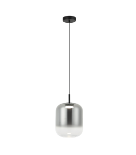 Orvella Dome Pendant Ceiling Light Black Matt-Smoked Glass LED 3000K-1