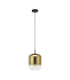 Orvella Dome Pendant Ceiling Light Black Matt-Gold Glass LED 3000K-1