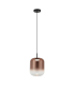 Orvella Dome Pendant Ceiling Light Black Matt-Copper Glass LED 3000K-1